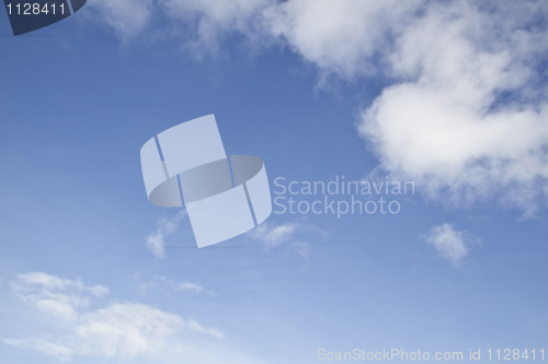 Image of Beautiful blue sky and white clouds 