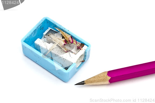 Image of Pencil and sharpener