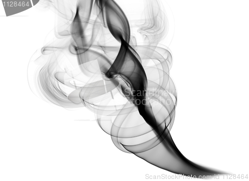 Image of Abstract fume swirls on white