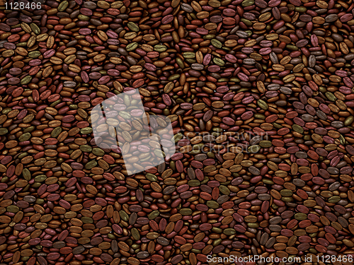 Image of Unsorted Coffee beans texture or background