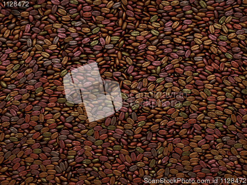 Image of Unsorted Coffee beans texture or background