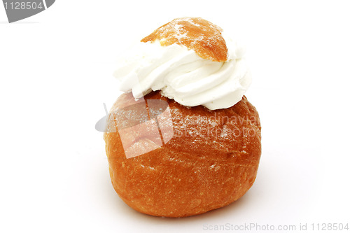 Image of fresh bake roll with a cream