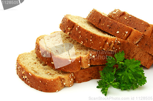 Image of Fresh bread with parsley