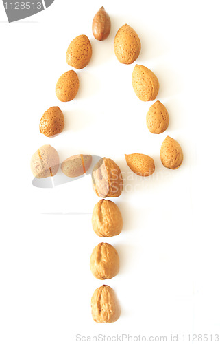 Image of Arrow made with a help of nuts