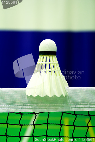 Image of shot of badminton shuttlecock