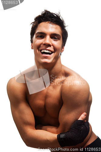 Image of Laughing happy male adult
