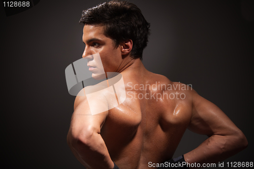 Image of Back of a muscular man