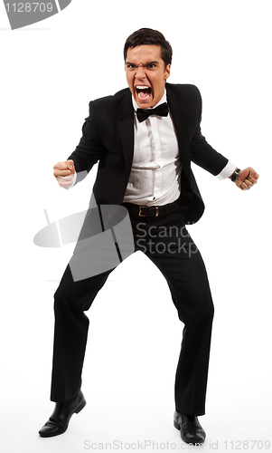 Image of furious business man