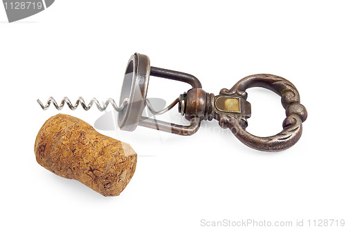 Image of Corkscrew with cork