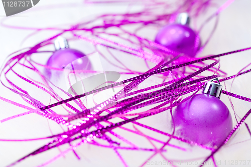Image of Purple new year balls