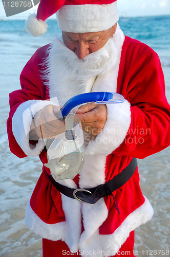 Image of Santa claus on vacation