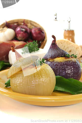 Image of stuffed onions with goat cheese