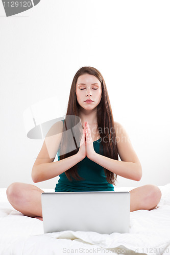 Image of Meditating woman