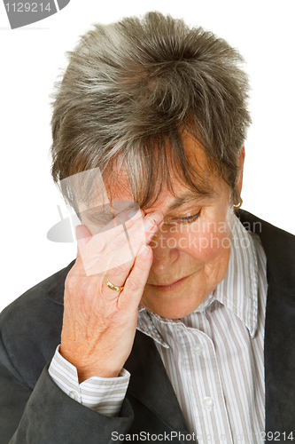 Image of Senior woman with headache