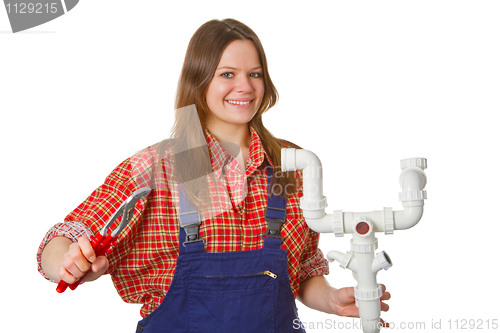 Image of Female plumber