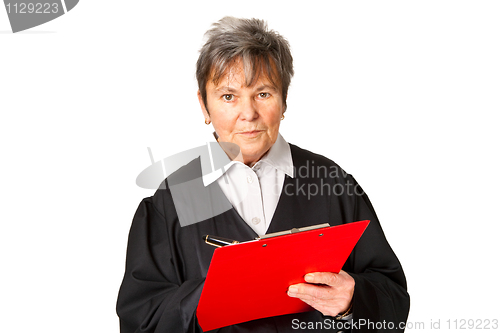 Image of Female lawyer with clipboard