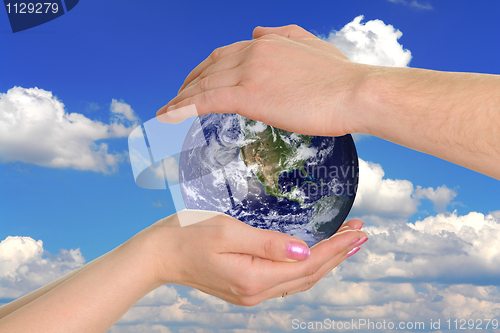 Image of earth in hands