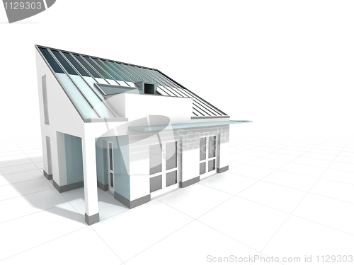 Image of white modern house