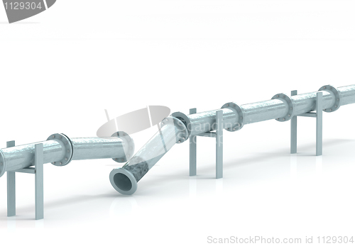 Image of broken pipeline