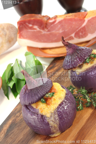 Image of stuffed onions with goat cheese