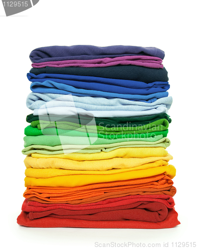 Image of Rainbow clothes pile