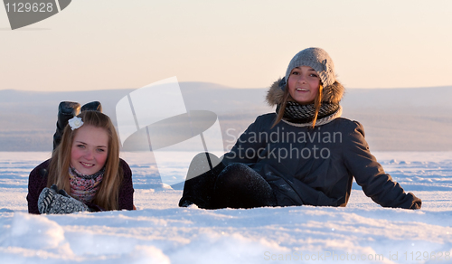 Image of Two young beautiful girl
