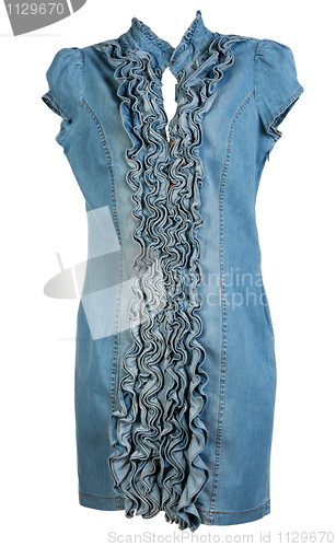 Image of blue denim dress