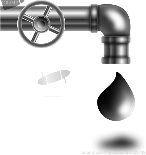 Image of Pipe with oil