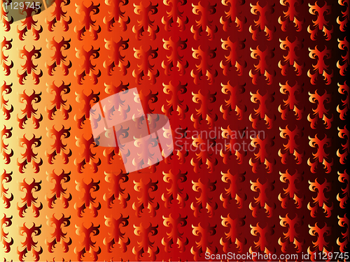 Image of Red wall-paper with an ornament