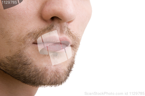 Image of The bottom part of a man's face