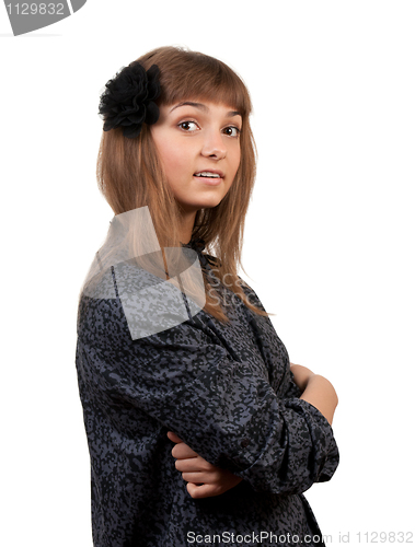 Image of portrait of a girl with glasses