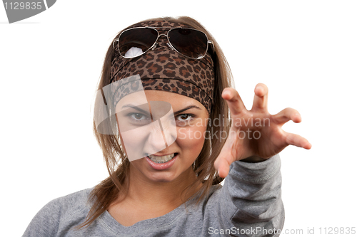 Image of portrait of a girl with glasses