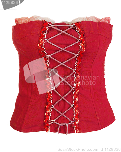 Image of red corset female