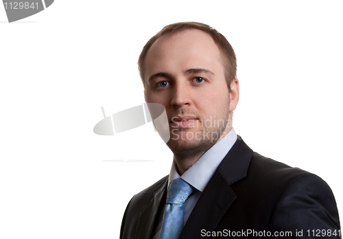 Image of portrait of an unshaven businessman