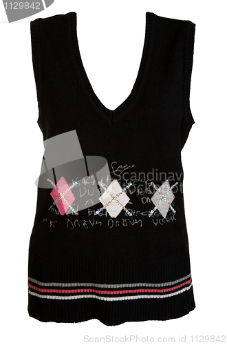 Image of Black Women's Pullover isolated on a white background