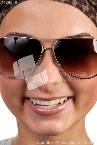 Image of portrait of a girl with glasses