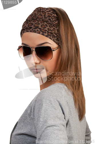 Image of portrait of a girl with glasses