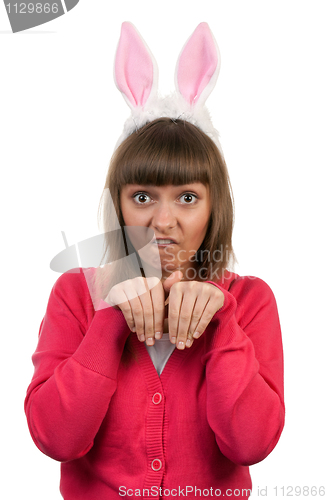Image of girl with rabbit ears