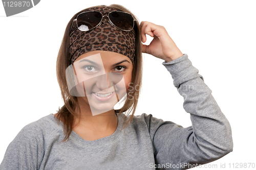 Image of portrait of a girl with glasses