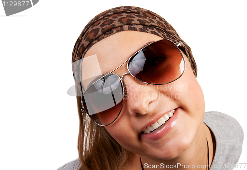 Image of portrait of a girl with glasses