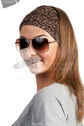 Image of portrait of a girl with glasses