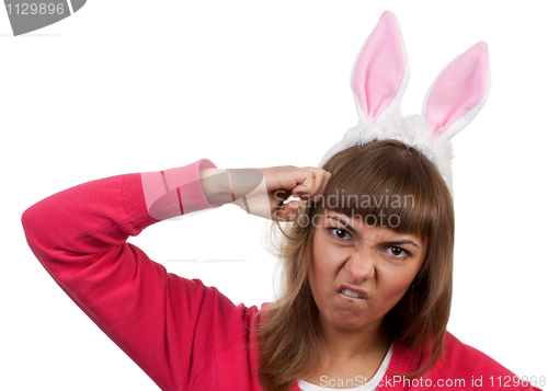 Image of girl with rabbit ears