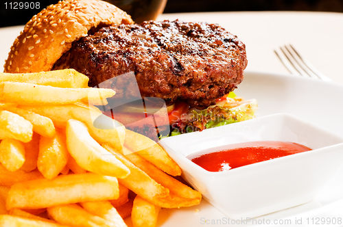 Image of classic hamburger sandwich