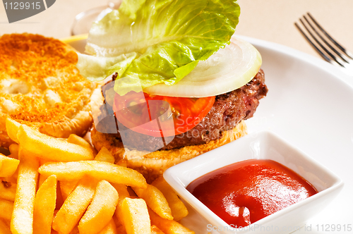 Image of classic hamburger sandwich