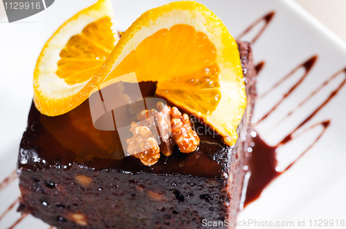 Image of chocolate and walnuts cake