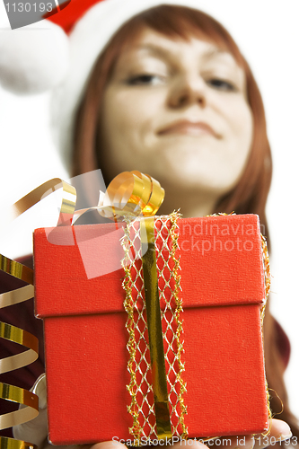 Image of The girl submits a gift