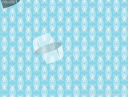 Image of White pattern on a blue background