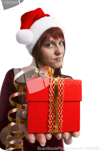 Image of The girl submits a gift