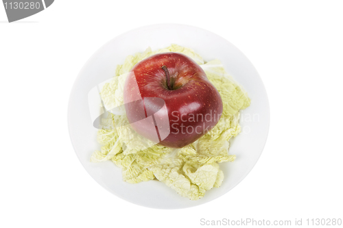Image of Apple on a plate