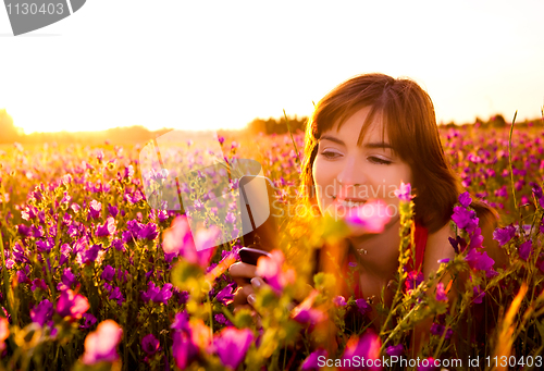 Image of Girl talking on cellphone